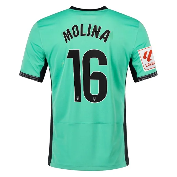 Nike Atletico Madrid Nahuel Molina Third Jersey w/ La Liga Patch 23/24 (Spring Green/Black)