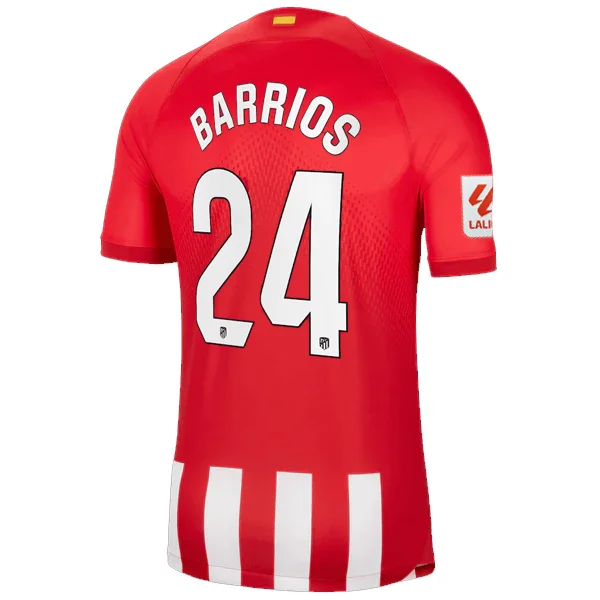 Nike Atletico Madrid Pablo Barrios Home Jersey w/ La Liga Patch 23/24 (Sport Red/Global Red)