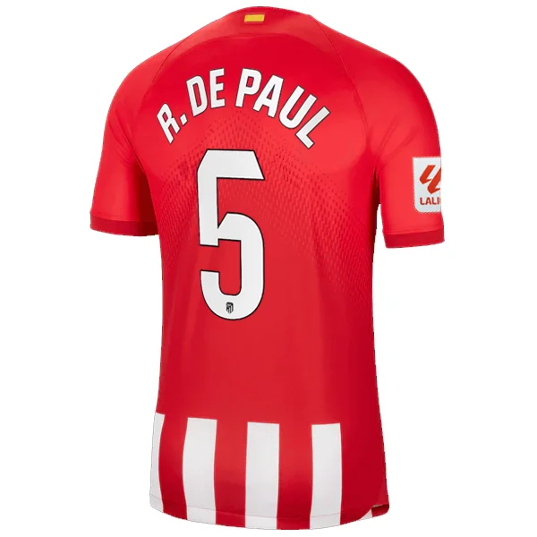 Nike Atletico Madrid Rodrigo De Paul Home Jersey w/ La Liga Patch 23/24 (Sport Red/Global Red)