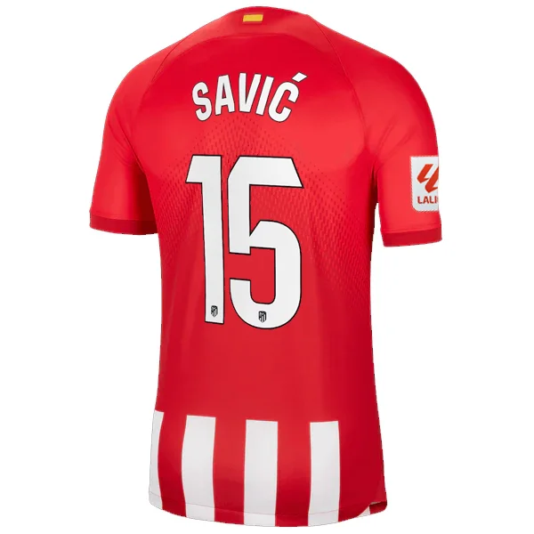 Nike Atletico Madrid Stefan Savić Home Jersey w/ La Liga Patch 23/24 (Sport Red/Global Red)