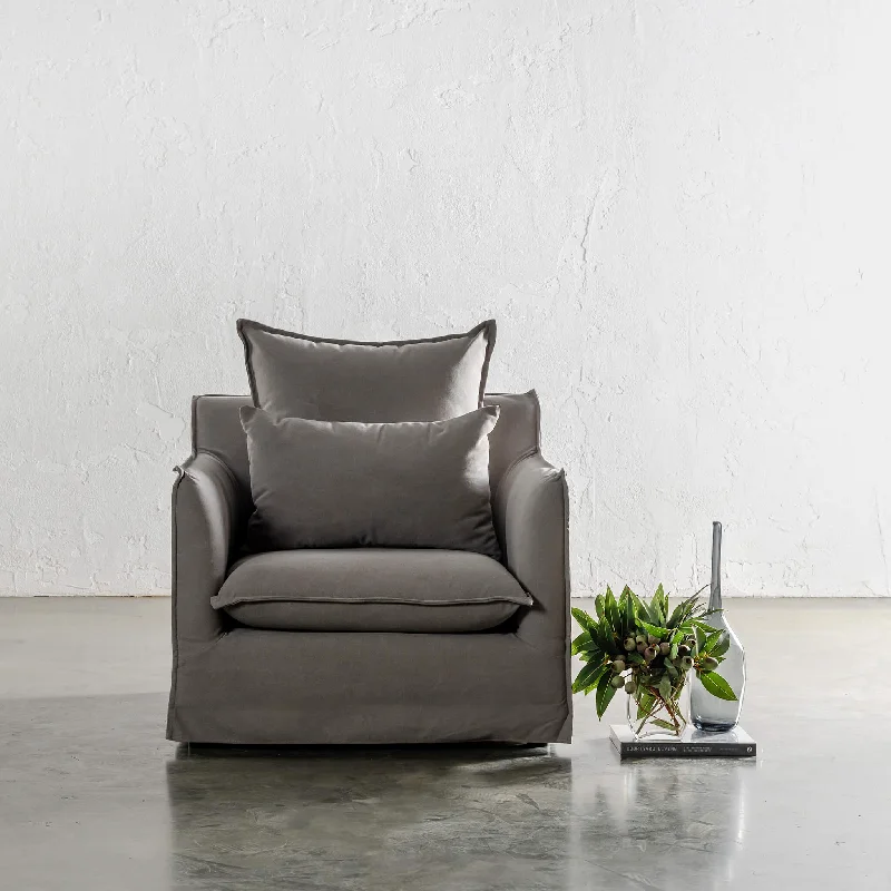 SEVILLA SLIP COVER ARMCHAIR   |  OYSTER LINEN