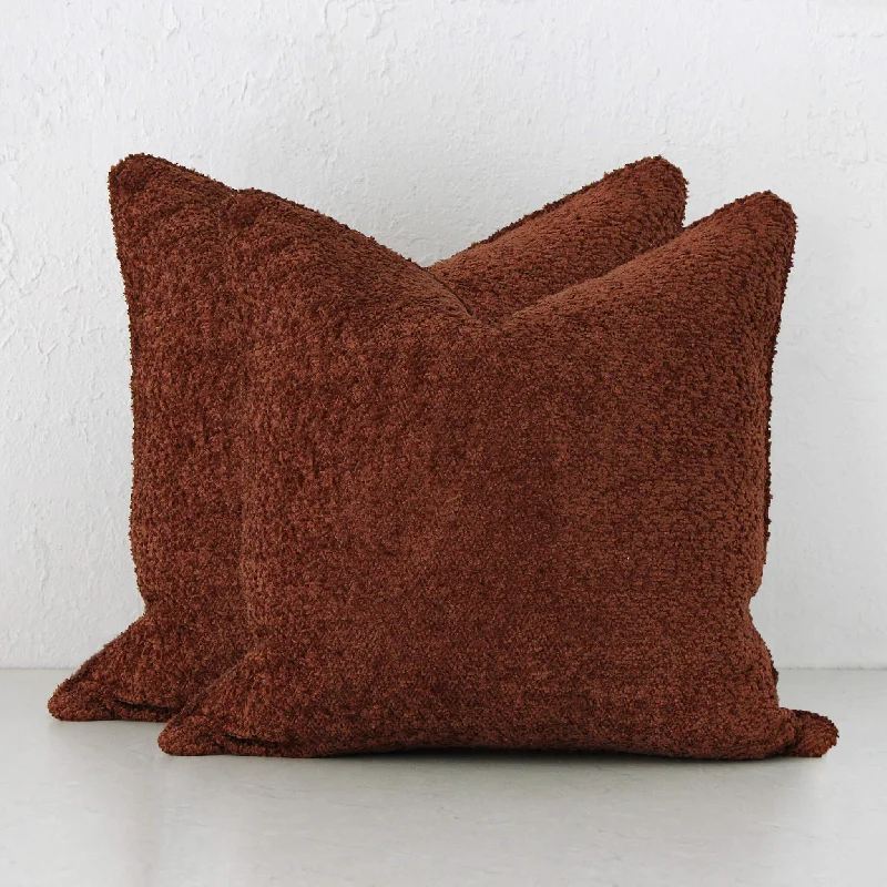 SEVILLA CUSHION BUNDLE X2  |  50 X 50  |  CARMEN RUST BOUCLE