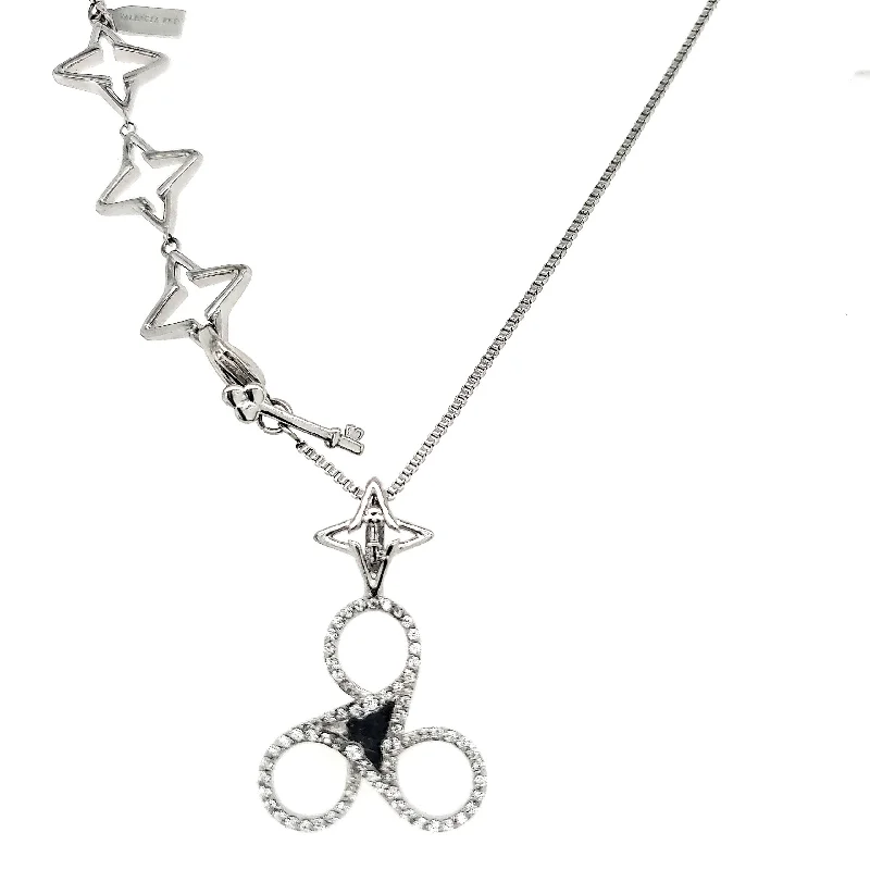 Shine Bright 20" Necklace Silver Tone