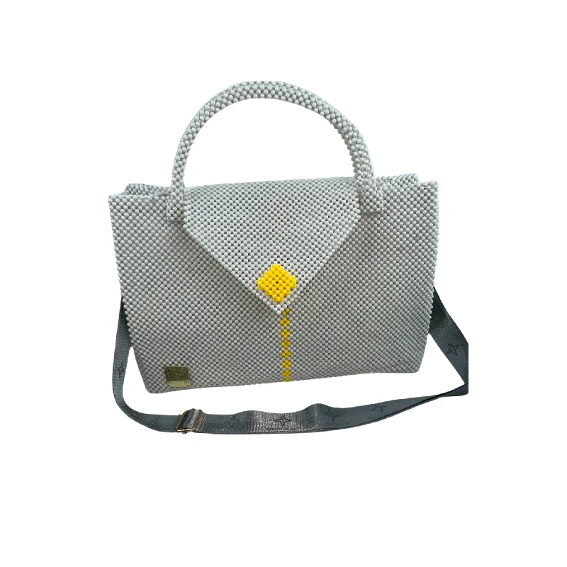 VALENCIA KEY AMBITION Large Structured Royal White Tote