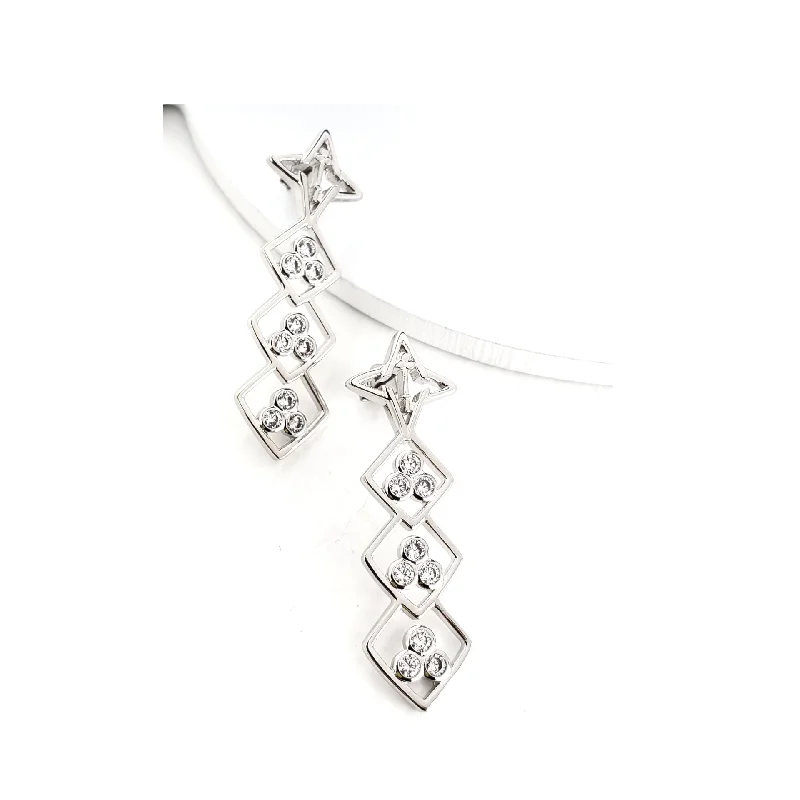 VALENCIA KEY Dream Drop Earrings Silver Tone