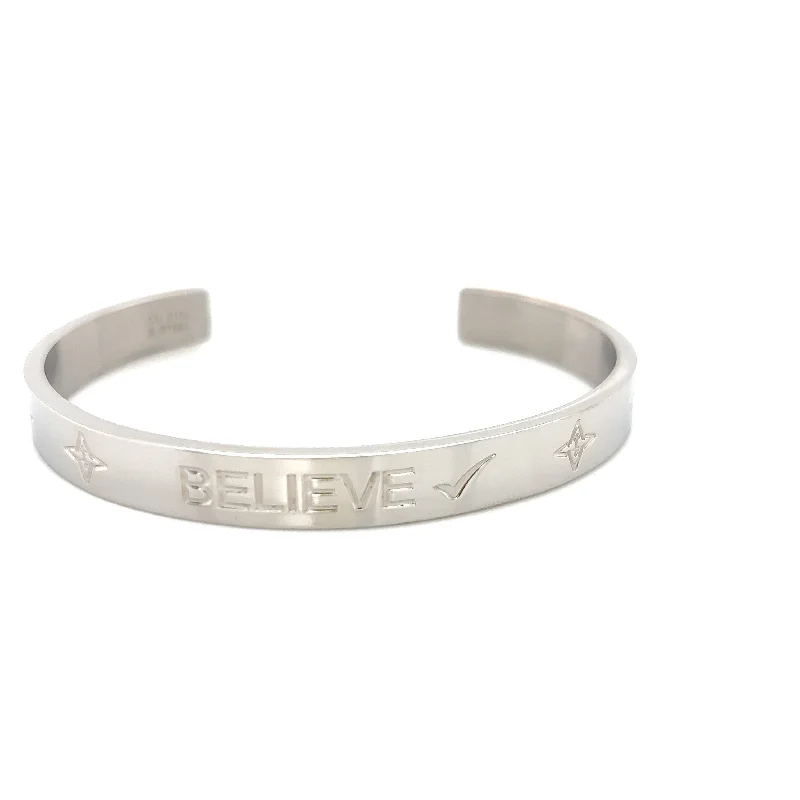 VALENCIA KEY MEN'S BELIEVE Large Cuff Bracelet