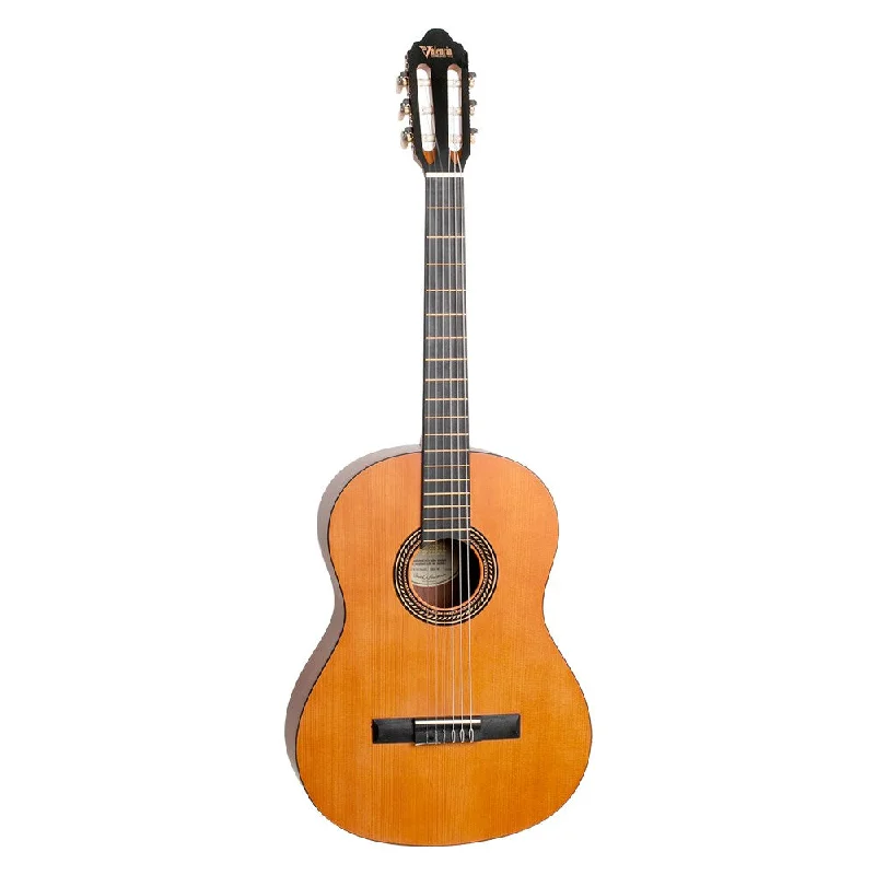 Valencia VC204HL 200 Series Hybrid Left Hand 4/4 Nylon String (Antique Natural)