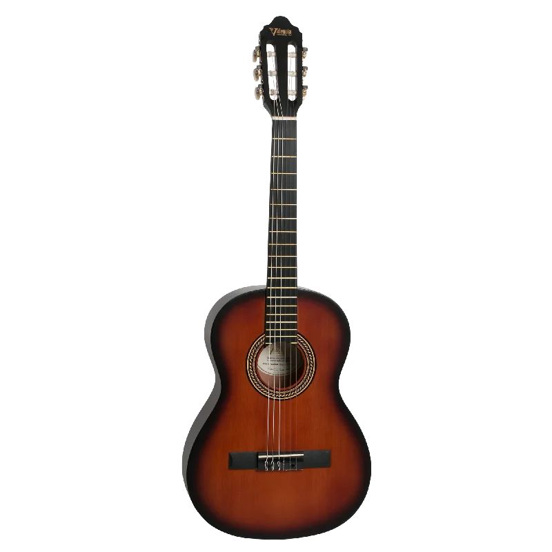 Valencia VC203HCSB - 3/4 Size Classical Guitar - Hybrid, Thin Neck - Satin Classic Sunburst